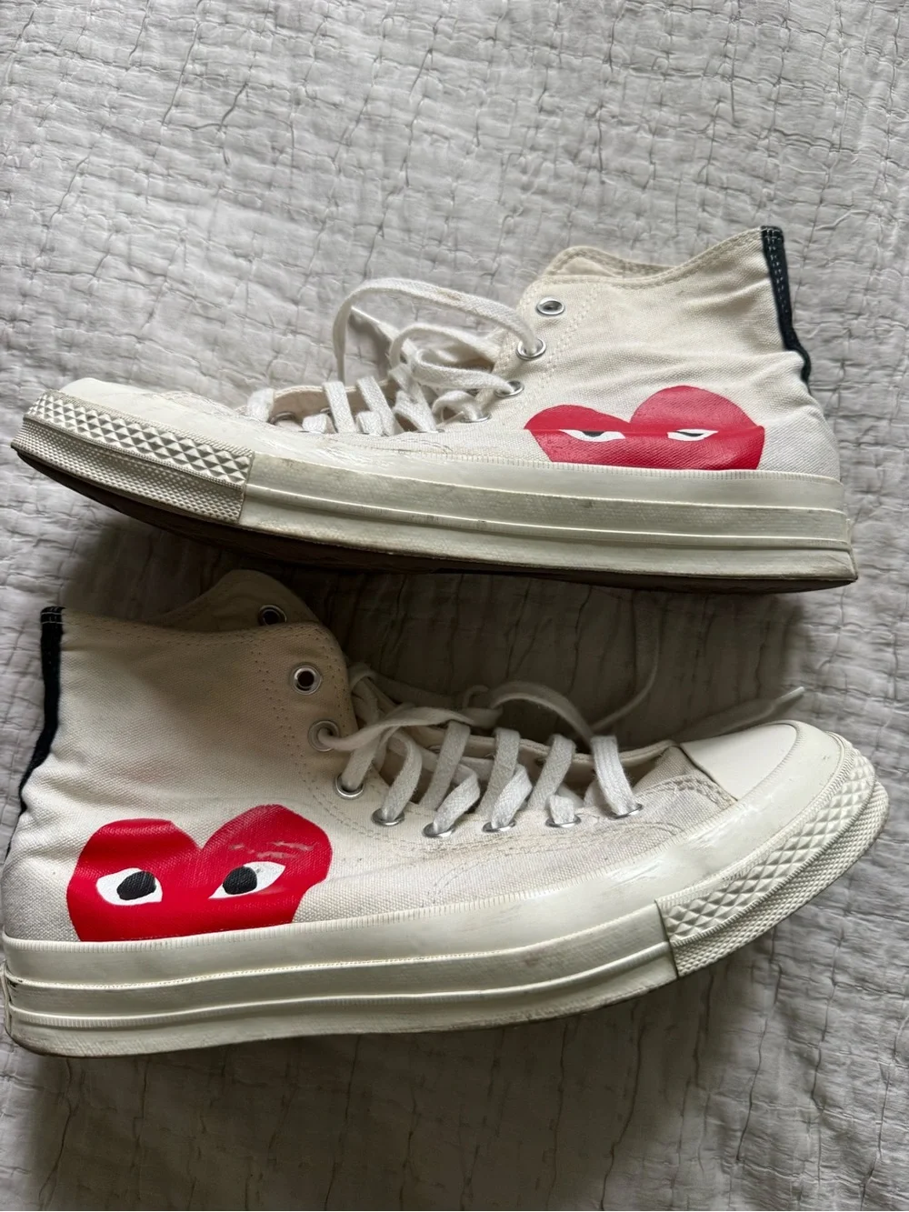 Comme Des Garcons PLAY × Converse Unisex Chuck Taylor High Top Sneakers 9